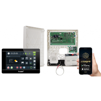 ZESTAW ALARMOWY SATEL INTEGRA 256 PLUS + INT-TSI-B + OPU-3P + AWT800 + 17Ah + INT-GSM LTE
